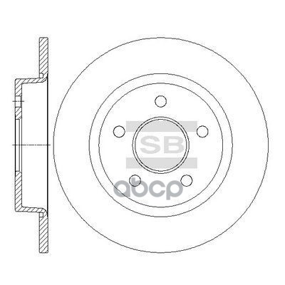 Диск тормозной задний SANGSIN BRAKE SD5307